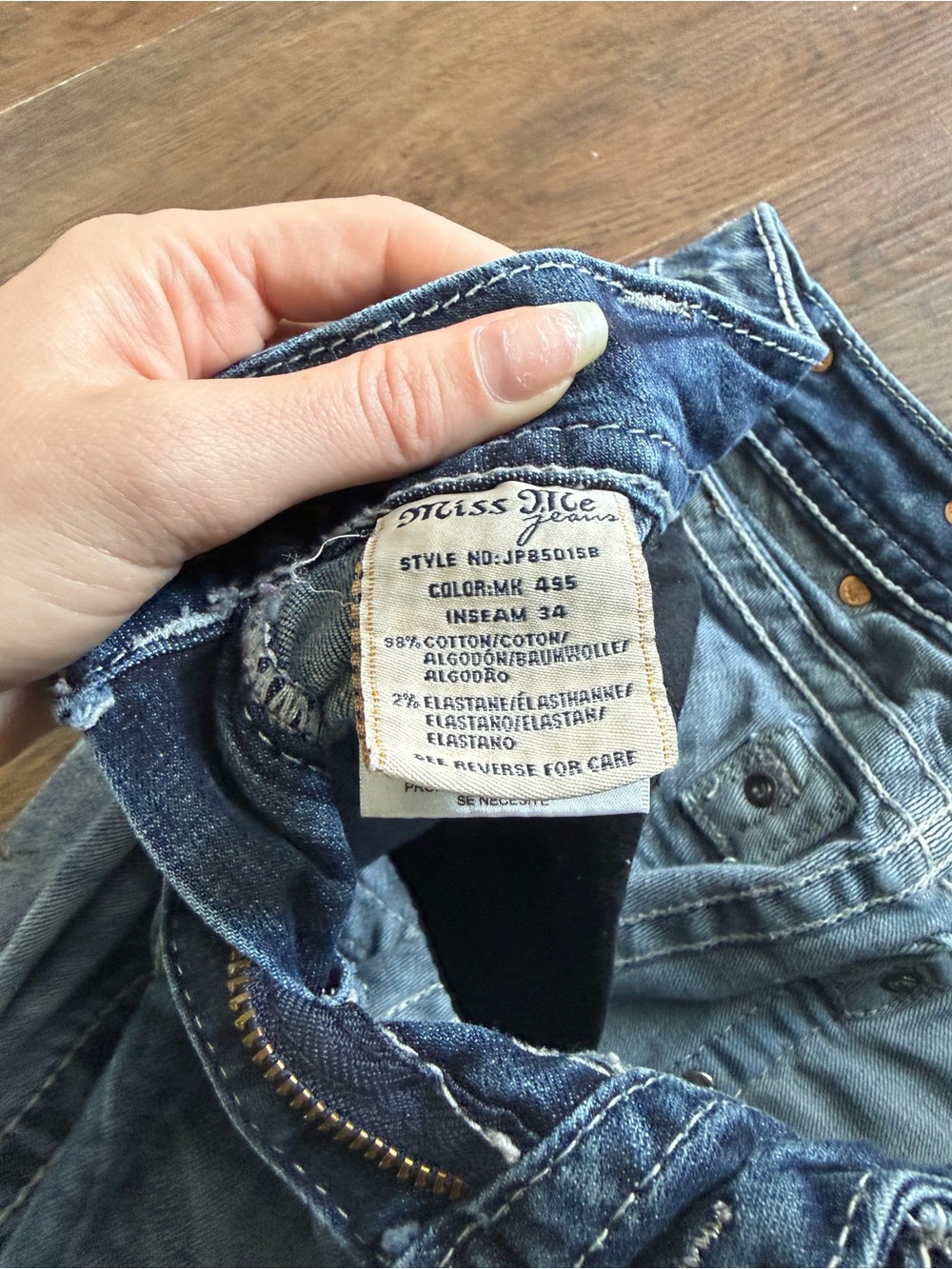 Miss Me Jeans Size 27 Cross Studded Embellished Bootcut Y2K Western - Picture 5 of 6